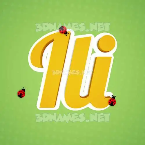 ili in Ladybugs style - 3D name wallpaper