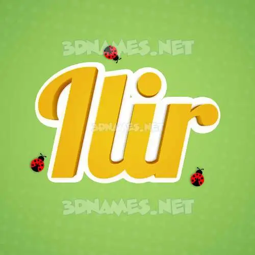 ilir in Ladybugs style - 3D name wallpaper ilir in Ladybugs style - 3D name wallpaper