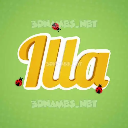 illa in Ladybugs style - 3D name wallpaper