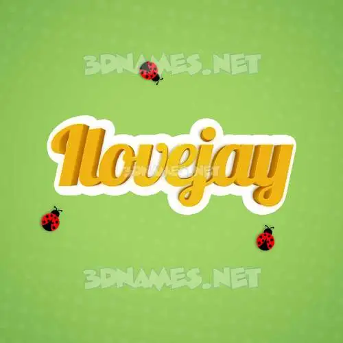 ilovejay in Ladybugs style - 3D name wallpaper ilovejay in Ladybugs style - 3D name wallpaper