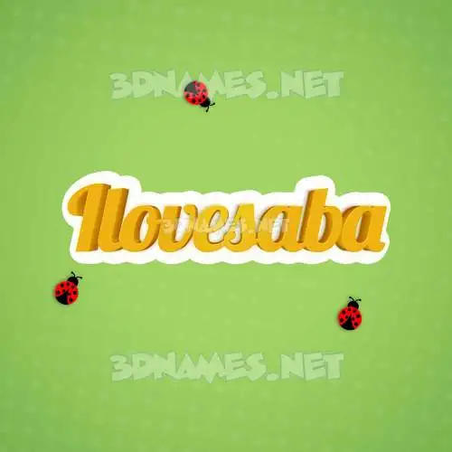 ilovesaba in Ladybugs style - 3D name wallpaper ilovesaba in Ladybugs style - 3D name wallpaper