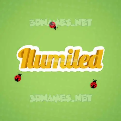 ilumiled in Ladybugs style - 3D name wallpaper