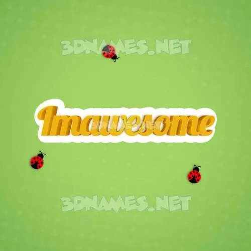 imawesome in Ladybugs style - 3D name wallpaper imawesome in Ladybugs style - 3D name wallpaper