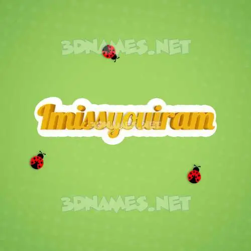 imissyouiram in Ladybugs style - 3D name wallpaper imissyouiram in Ladybugs style - 3D name wallpaper