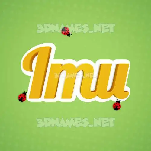 imu in Ladybugs style - 3D name wallpaper
