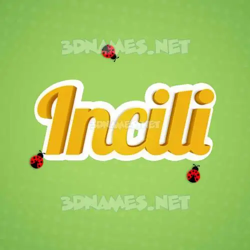 incili in Ladybugs style - 3D name wallpaper incili in Ladybugs style - 3D name wallpaper