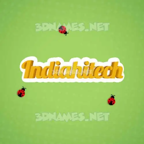 indiahitech in Ladybugs style - 3D name wallpaper indiahitech in Ladybugs style - 3D name wallpaper