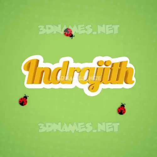 indrajith in Ladybugs style - 3D name wallpaper