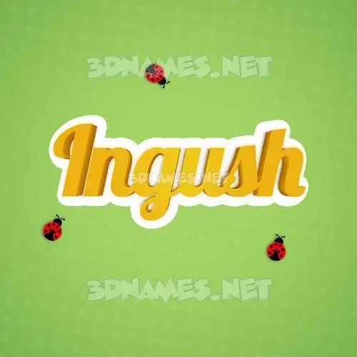 ingush in Ladybugs style - 3D name wallpaper