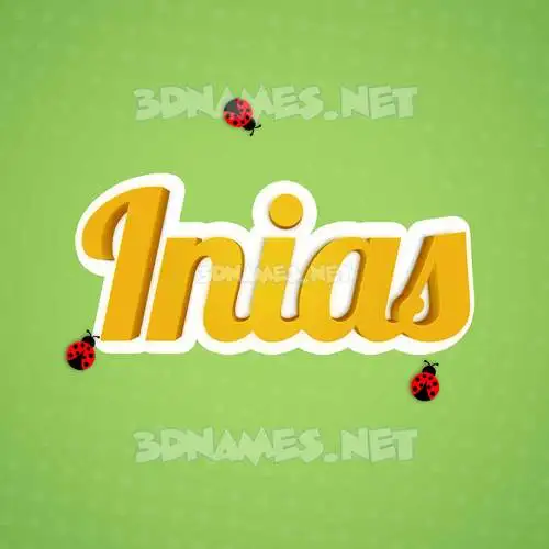 inias in Ladybugs style - 3D name wallpaper