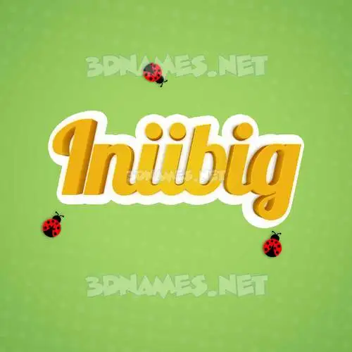 iniibig in Ladybugs style - 3D name wallpaper iniibig in Ladybugs style - 3D name wallpaper