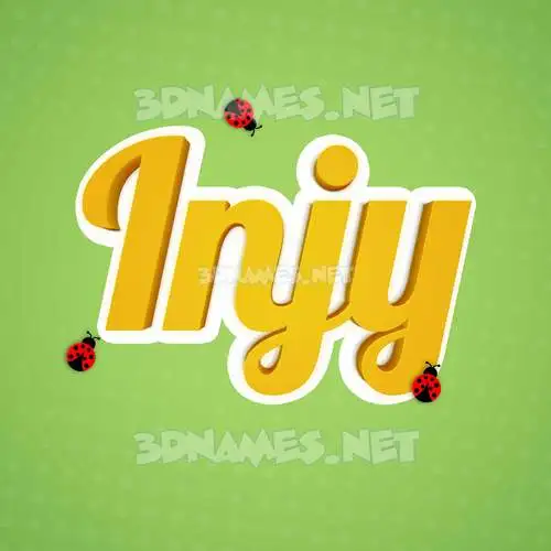injy in Ladybugs style - 3D name wallpaper injy in Ladybugs style - 3D name wallpaper