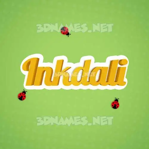 inkdali in Ladybugs style - 3D name wallpaper
