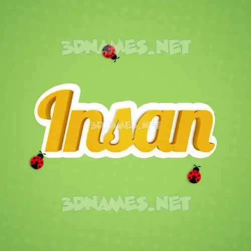 insan in Ladybugs style - 3D name wallpaper