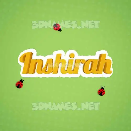 inshirah in Ladybugs style - 3D name wallpaper
