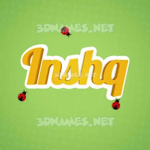 inshq in Ladybugs style - 3D name wallpaper