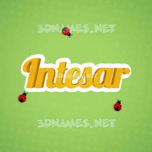 intesar in Ladybugs style - 3D name wallpaper