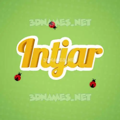 intjar in Ladybugs style - 3D name wallpaper intjar in Ladybugs style - 3D name wallpaper