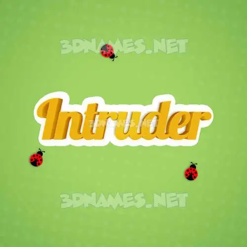intruder in Ladybugs style - 3D name wallpaper intruder in Ladybugs style - 3D name wallpaper