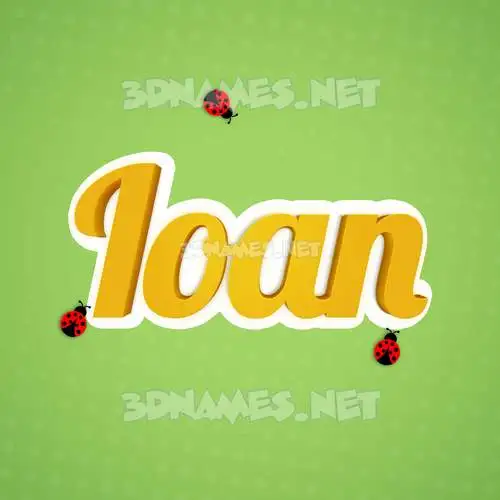 ioan in Ladybugs style - 3D name wallpaper ioan in Ladybugs style - 3D name wallpaper