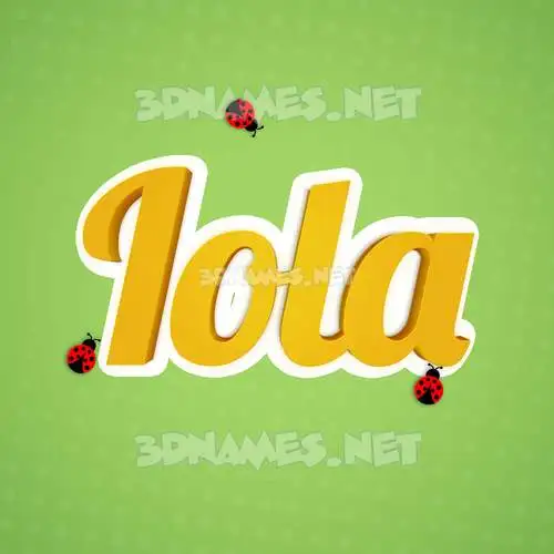 iola in Ladybugs style - 3D name wallpaper iola in Ladybugs style - 3D name wallpaper