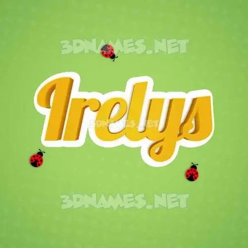 irelys in Ladybugs style - 3D name wallpaper