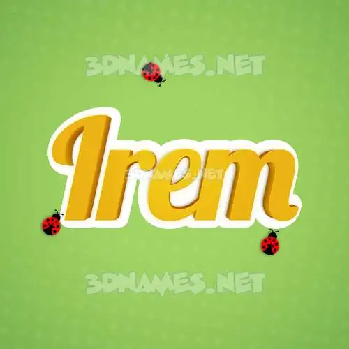 irem in Ladybugs style - 3D name wallpaper