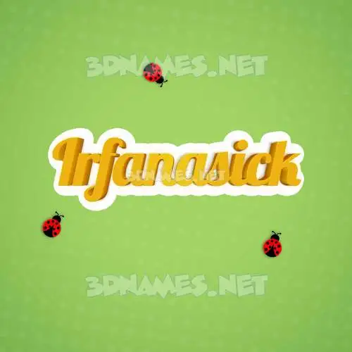 irfanasick in Ladybugs style - 3D name wallpaper irfanasick in Ladybugs style - 3D name wallpaper