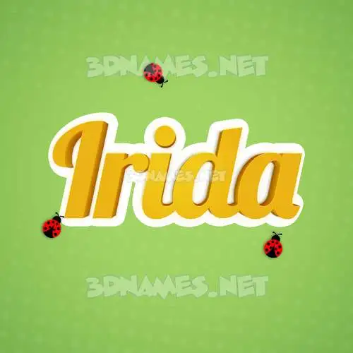 irida in Ladybugs style - 3D name wallpaper irida in Ladybugs style - 3D name wallpaper