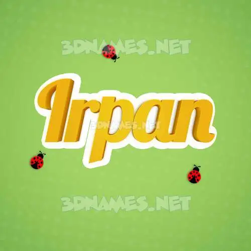 irpan in Ladybugs style - 3D name wallpaper irpan in Ladybugs style - 3D name wallpaper