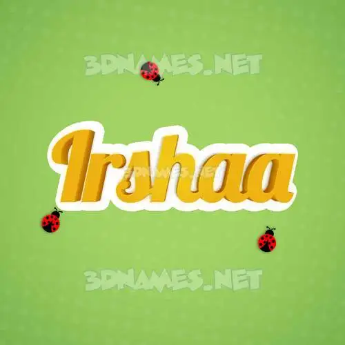 irshaa in Ladybugs style - 3D name wallpaper irshaa in Ladybugs style - 3D name wallpaper