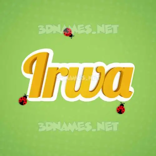 irwa in Ladybugs style - 3D name wallpaper irwa in Ladybugs style - 3D name wallpaper