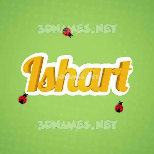 ishart in Ladybugs style - 3D name wallpaper