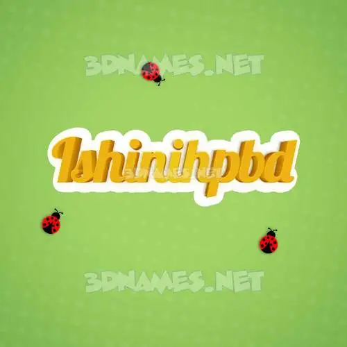 ishinihpbd in Ladybugs style - 3D name wallpaper ishinihpbd in Ladybugs style - 3D name wallpaper