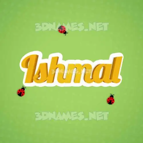 ishmal in Ladybugs style - 3D name wallpaper ishmal in Ladybugs style - 3D name wallpaper