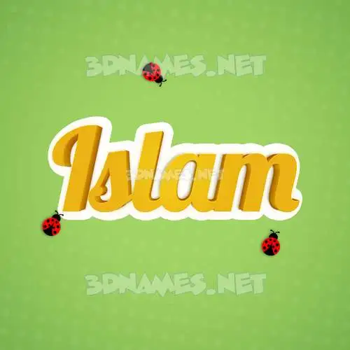 islam in Ladybugs style - 3D name wallpaper islam in Ladybugs style - 3D name wallpaper