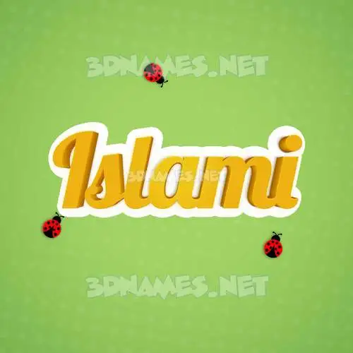 islami in Ladybugs style - 3D name wallpaper islami in Ladybugs style - 3D name wallpaper