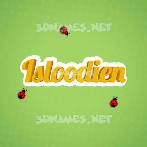 isloodien in Ladybugs style - 3D name wallpaper