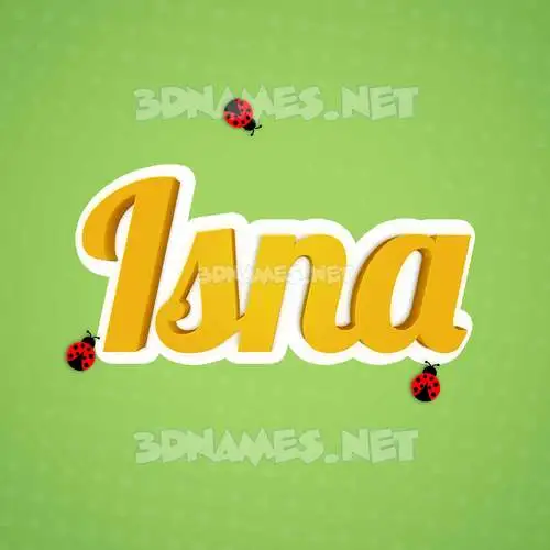 isna in Ladybugs style - 3D name wallpaper