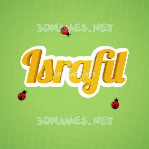israfil in Ladybugs style - 3D name wallpaper israfil in Ladybugs style - 3D name wallpaper