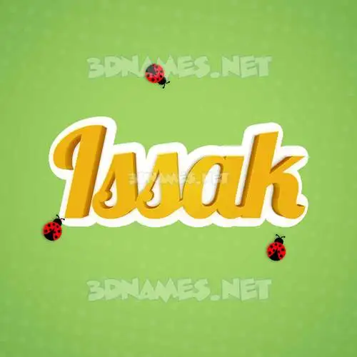 issak in Ladybugs style - 3D name wallpaper