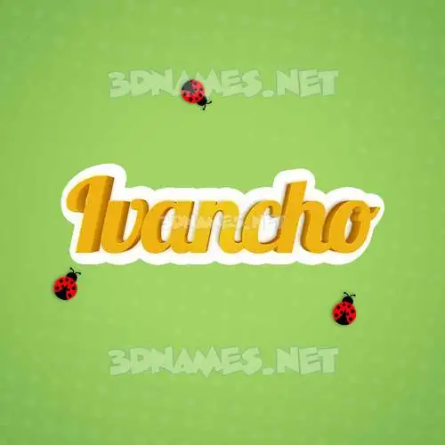 ivancho in Ladybugs style - 3D name wallpaper