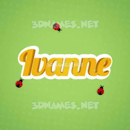 ivanne in Ladybugs style - 3D name wallpaper
