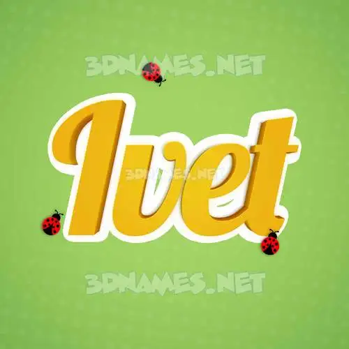 ivet in Ladybugs style - 3D name wallpaper ivet in Ladybugs style - 3D name wallpaper
