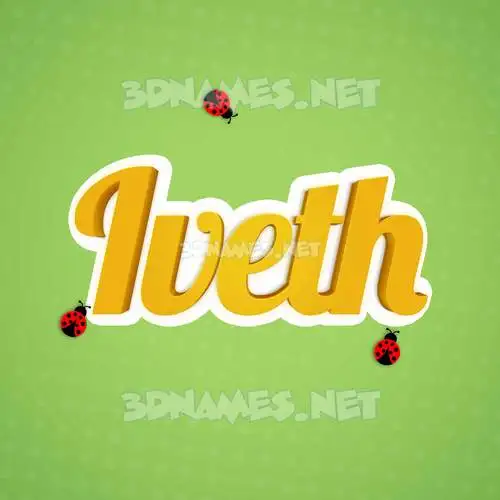 iveth in Ladybugs style - 3D name wallpaper iveth in Ladybugs style - 3D name wallpaper