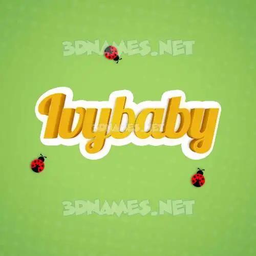 ivybaby in Ladybugs style - 3D name wallpaper ivybaby in Ladybugs style - 3D name wallpaper