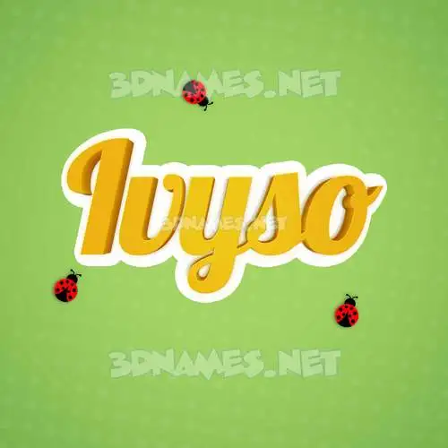 ivyso in Ladybugs style - 3D name wallpaper ivyso in Ladybugs style - 3D name wallpaper