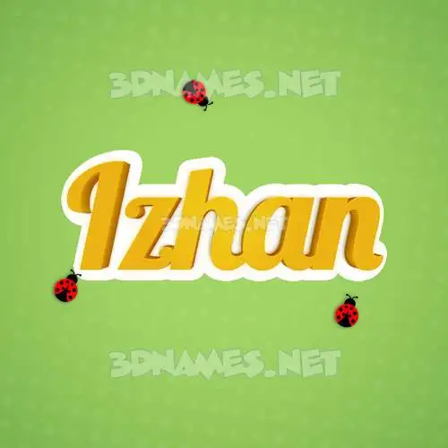 izhan in Ladybugs style - 3D name wallpaper izhan in Ladybugs style - 3D name wallpaper