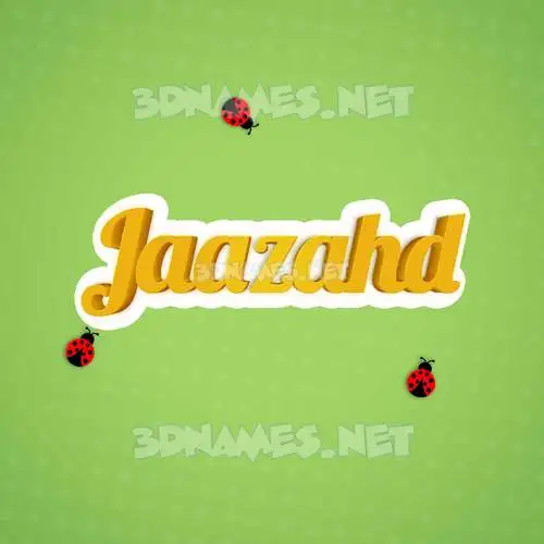 jaazahd in Ladybugs style - 3D name wallpaper