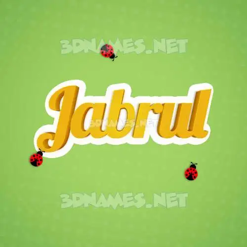 jabrul in Ladybugs style - 3D name wallpaper